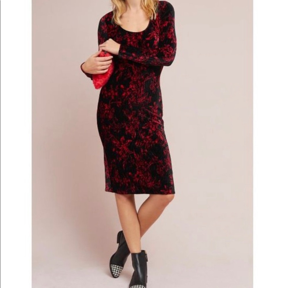 NWT Anthropologie Medium - HD in Paris Velvet Textured Dress